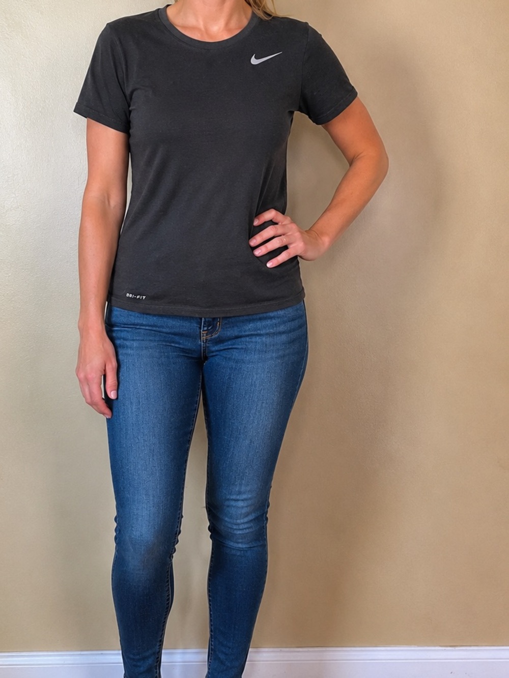 Nike Black Short Sleeve Dri-FIT Crew Tee